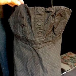 Black strapless dress